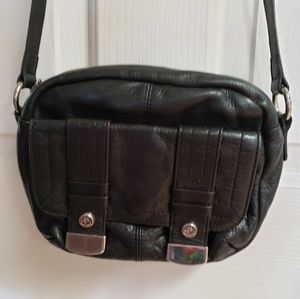 BMakowsky Black Leather Crossbody Bag